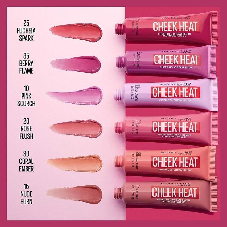 Pack Of 6 Maybelline Cheek Heat Blush