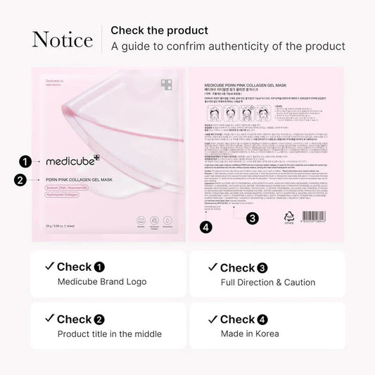 Medicube PDRN Pink Collagen Gel Mask 4 sheet bundle